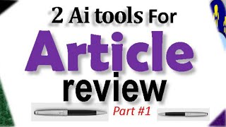 Two Free Ai For Literature Review Ai For Academic Research Part 2024