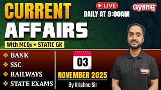 Daily Current Affairs 2025 - 03 November 2025 | Current Affairs For SSC, BANK, RAILWAY & All Exams screenshot 5