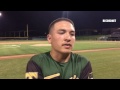 Tracy catcher Andrew Tavares discusses the offensive approach of his team after rout of Pitman