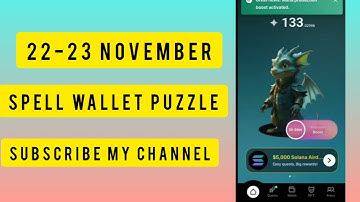 Spell Wallet Daily Puzzle 22 & 23 November| SpellWallet Today Puzzle| Spell Wallet Secret codes