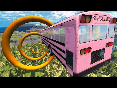 School Bus Crashes & Jumps 27 - BeamNG.drive