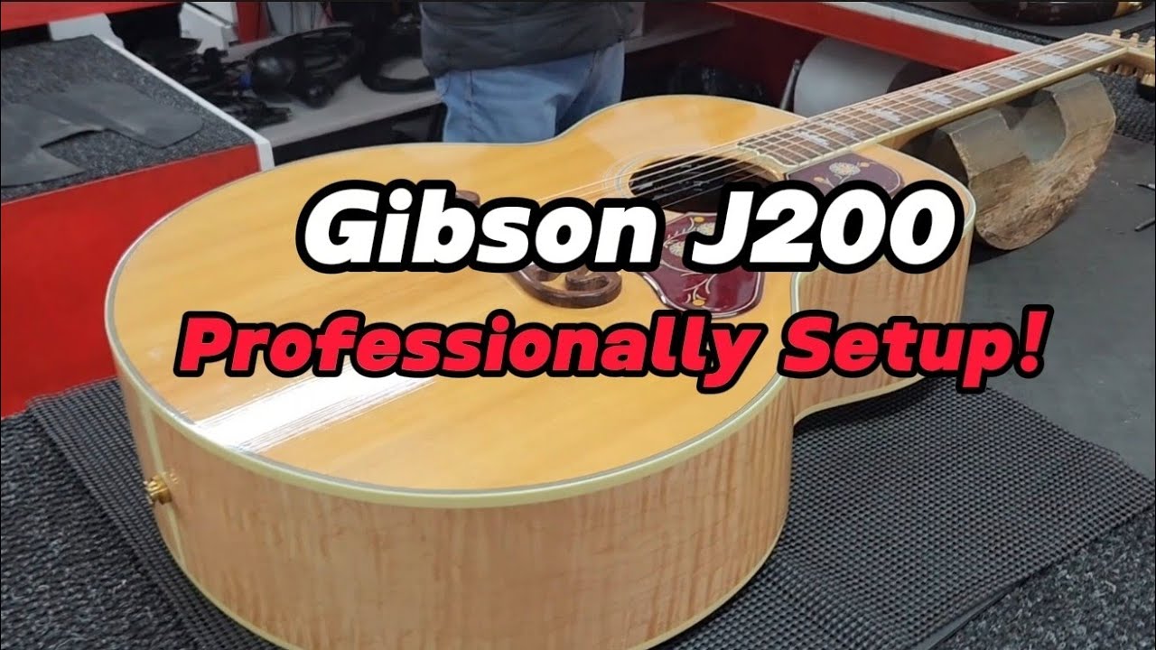 J200 Gibson J200 Professional Setup and Custom Giraffe Bone Saddle at ...