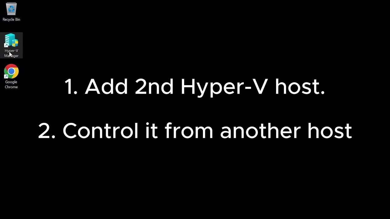 Add another Hyper-V host, connect/control it from the first Hyper-V host | 14-100 examples
