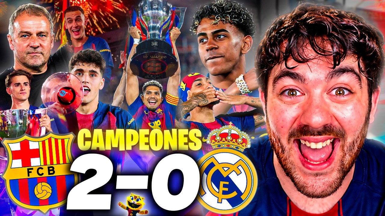 🏆EL BARÇA CAMPEÓN DE LIGA!! Tras GANAR 2-0 al REAL MADRID ¡¡EL MEJOR ...