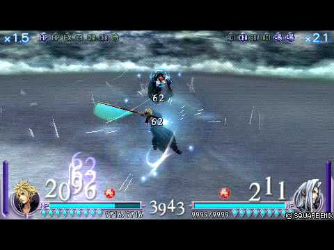 Dissidia Final Fantasy- Cloud vs. Sephiroth(Lv 105, Skill Level 9)