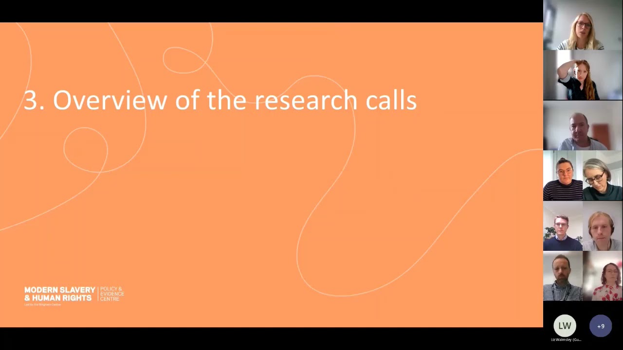 Modern Slavery PEC Call for Responsive Research Applicant Webinar 12th October 2021