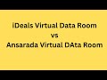 Ideals virtual data room vs ansarada