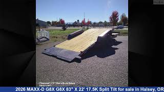 Breathtaking 2026 MAXX-D G8X Tilt Deck Trailer For Sale in Halsey, OR