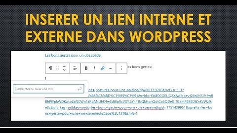 Comment créer des maillages internes et des liens externes sur Wordpress?