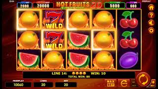 Demo gameplay of Hot Fruits 20 Cash Spins by Amatic Industries