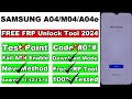 Samsung A04/M04/A04e FRP Bypass With PC | FREE FRP Unlock Tool 2024 No Test Point | No *#0*#
