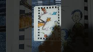 Here I colored in this Dr Seuss with the kids coloring page.#shorts