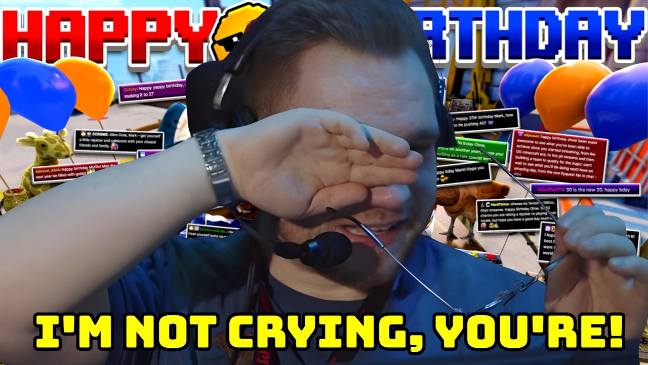 ohnePixel Crying Watching Wholesome Happy Birthday Video❤️