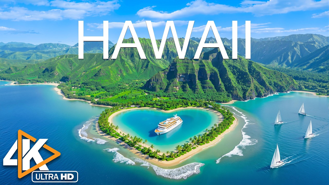 Hawaii 4K Drone Footage | Tropical Beaches, Turquoise Waters & Island Paradise With Deep House Chill