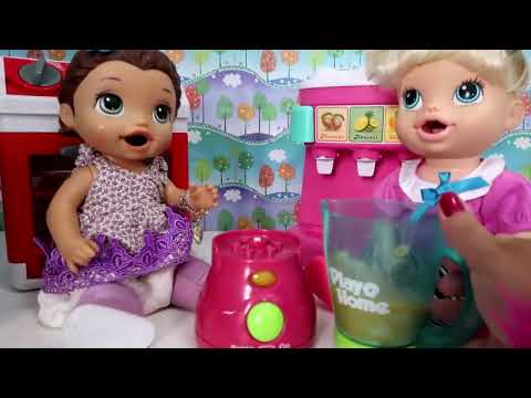 COMIDINHA PARA BONECAS ABÓBORA BERINJELA SUQUINHO DE FRAMBOESA E LIMÃO BABY ALIVE AMANDINHA