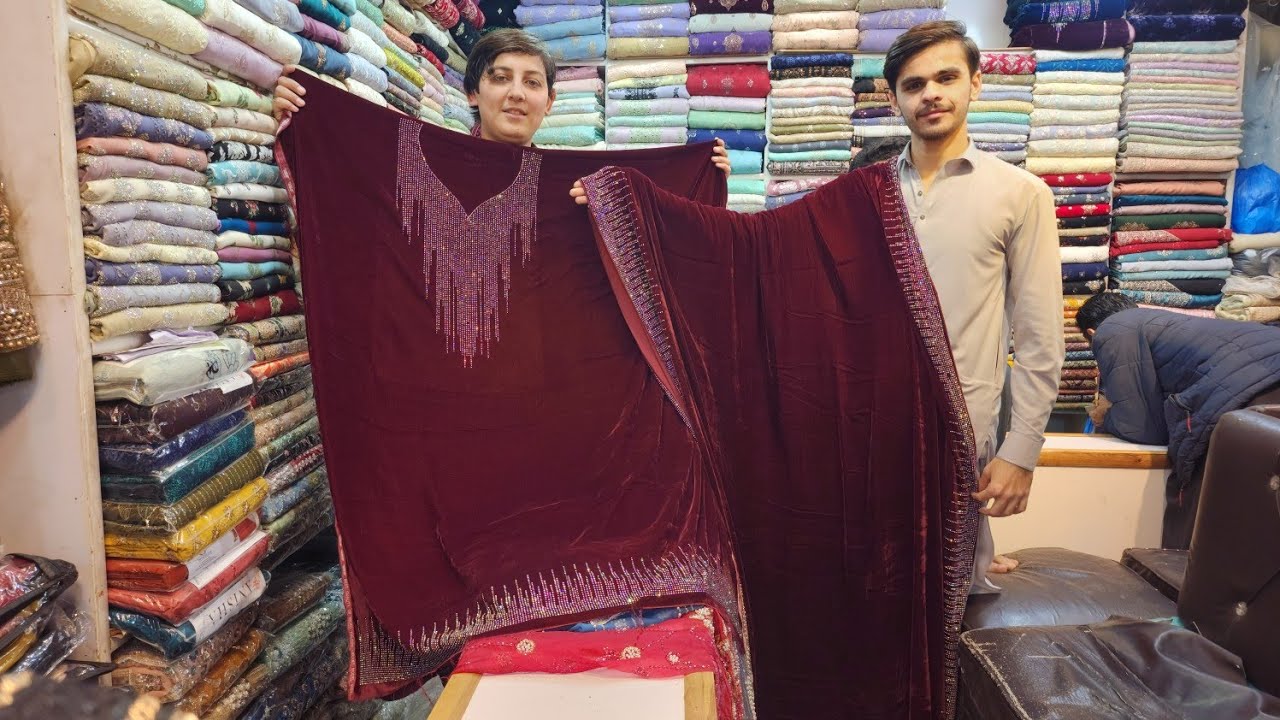 Micro Falcon Velvet Indian Stone Work |Premium Heavy Velvet Suits Wholesale Market| Trending Dresses