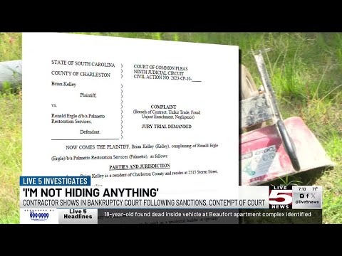 VIDEO: ‘Not hiding anything’: Contractor appears in bankruptcy court after failing to show