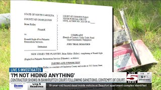 VIDEO: ‘Not hiding anything’: Contractor appears in bankruptcy court after failing to show