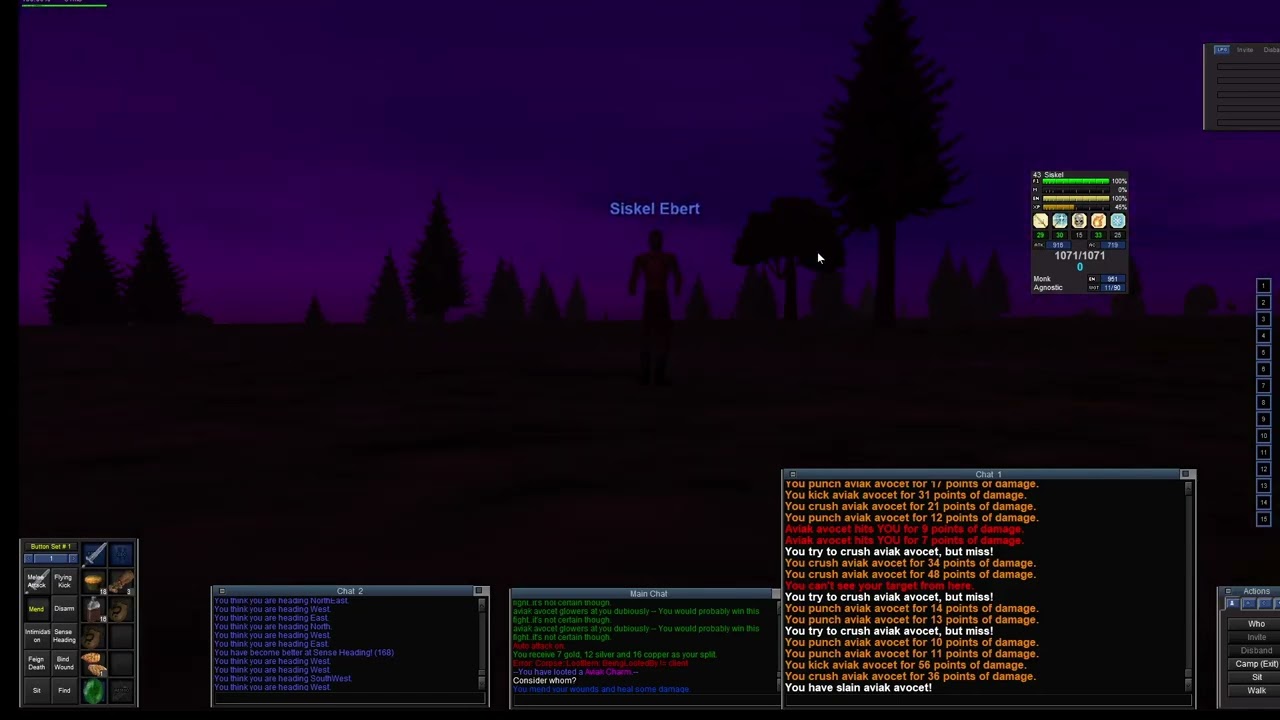 My level 43 Human Monk on p99 Green Server