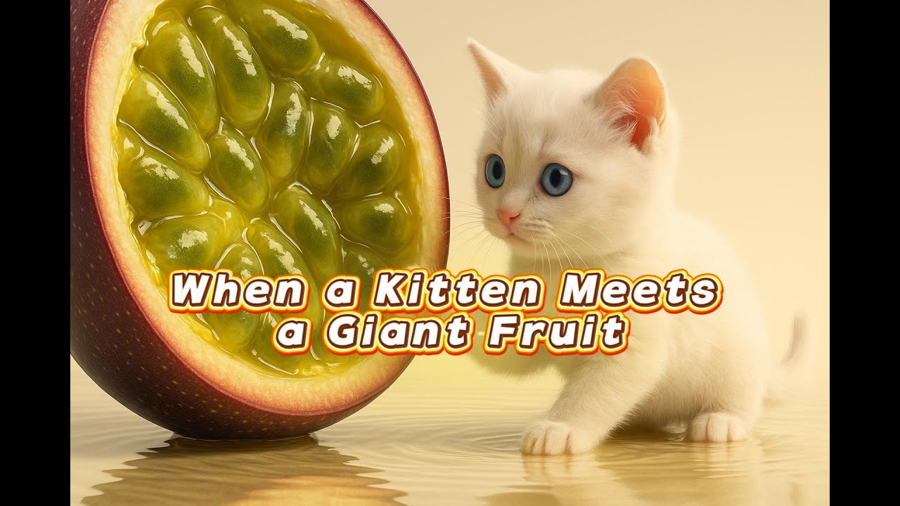 When a Kitten Meets a Giant Fruit | Passion Fruit 