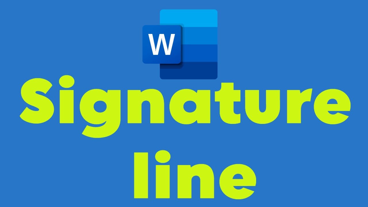 How to add a signature line in Word (2024) - YouTube
