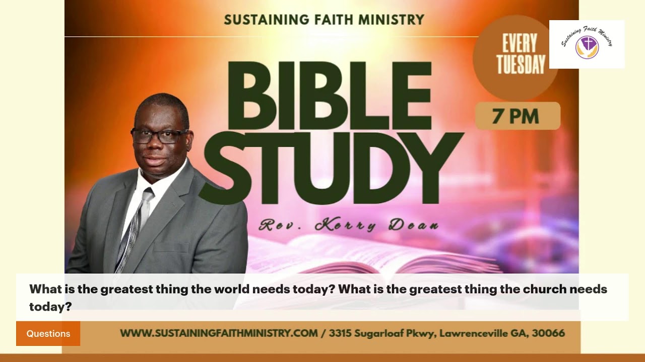Tuesday Night Bible Study with Rev. Kerry Dean