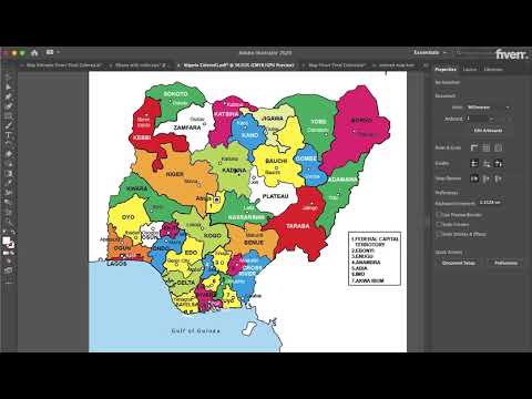 Drawing a Country Map by Illustrator