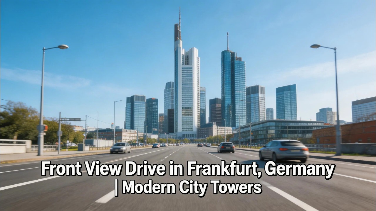 Driving in Frankfurt, Germany | Stunning Skyscraper Views 🏙️🚗