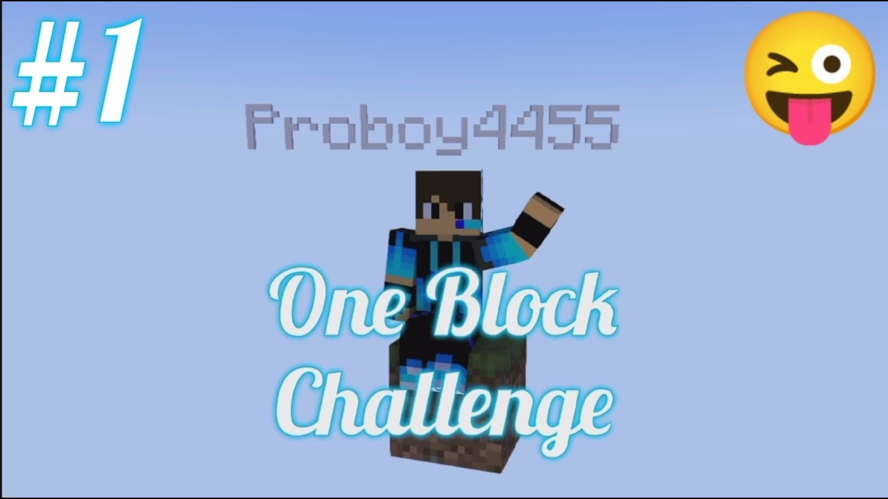 One Block Challenge In MINECRAFT PT 1 😜 - YouTube