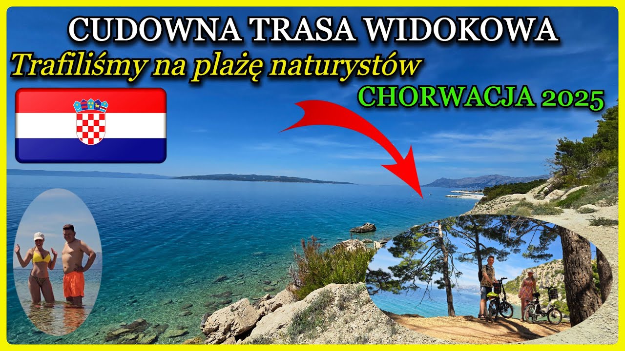 Droga Widokowa z Makarskiej w kierunku Promajny: Trafiliśmy na plażę FKK Szokujące Ceny w Konobach!