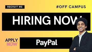 Off Campus Hiring | Freshers Recruitment 2021 | PayPal Recruitment | Anyone Can Apply | 2020 2021