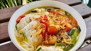Fish Noodle Soup | Bún Chả Cá | Garden Cooking #fishsoup #bunca