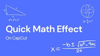 Quick Math Effect On CapCut Apps || How To Add Quick Math Effect On CapCut Apps || CapCut Tutorial