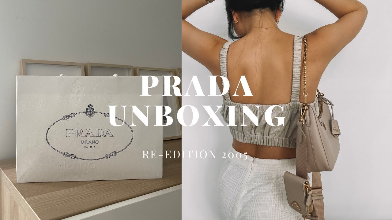 PRADA RE EDITION 2005 SAFFIANO LEATHER BEIGE UNBOXING & REVIEW 