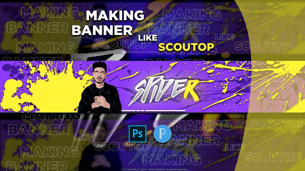 HOW TO MAKE YOUTUBE BANNER LIKE SCOUT | TANMAY_GFX