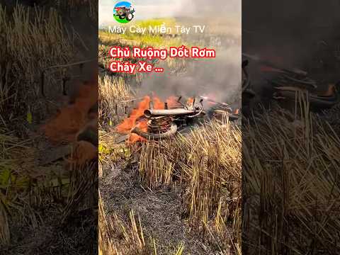 Đốt Rơm Làm Cháy Xe #agrimotor #máycàymiềntâytv #tractor #miềntây