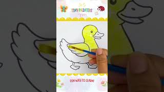 “Letter D Duck Coloring 🦆 | Learning with Fun for Kids”