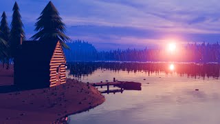 Stylized Low Poly Forest River 🏞️ (Blender Animation)