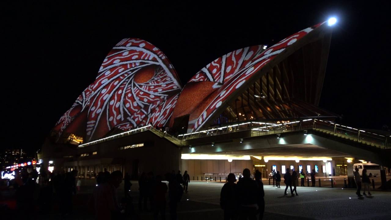 Vivid Sydney 2016 - Opera House Aboriginal Art Projection - YouTube