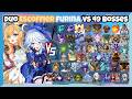 Duo C0 Escoffier and Furina vs 49 Bosses (WL 9) Without Food Buff | Genshin Impact