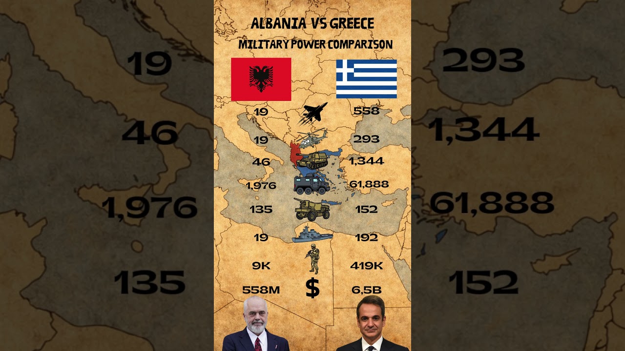 Albania vs Greece Military Power Comparison 2025 | Albania vs Greece 2025