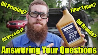 Subaru Oil Viscosity/Brands, Filter Types, and Priming The Oil System: Answering Your Questions.