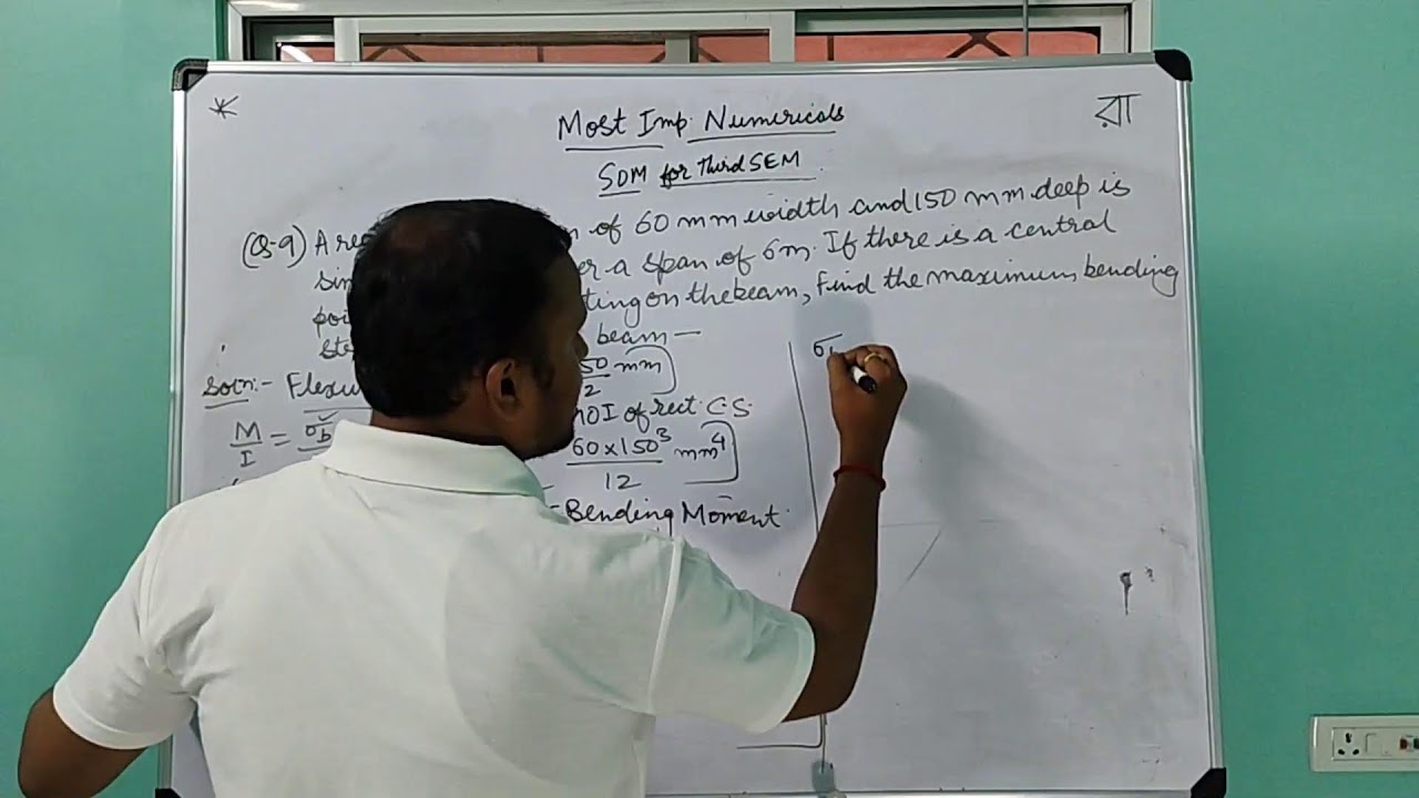 Most Important SOM Numericals for third Sem Mechanical Diploma JUT (PART 1)