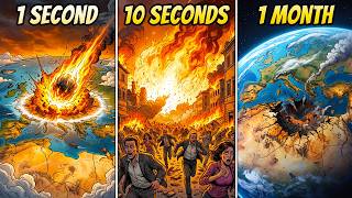 What If a Comet Hit the Mediterranean Between Europe and Africa (1 Second → 1 Month Later)