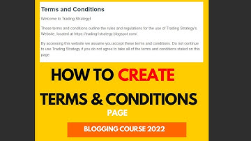 Terms and Conditions Page For Blogger |  Terms & Conditions Page Generator 2022