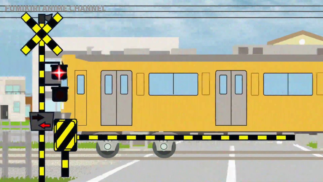 西武線の踏切通過 電車のアニメ Youtube