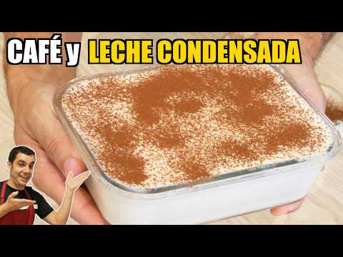 POSTRE FRÍO de CAFÉ y LECHE CONDENSADA ¡Sin horno y sin gelatina!