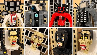 LEGO Skibidi Toilet Boss vs Titan SpeakerMan, Upgraded Titan CameraMan, MECHA BOSS & Titan TvMan!