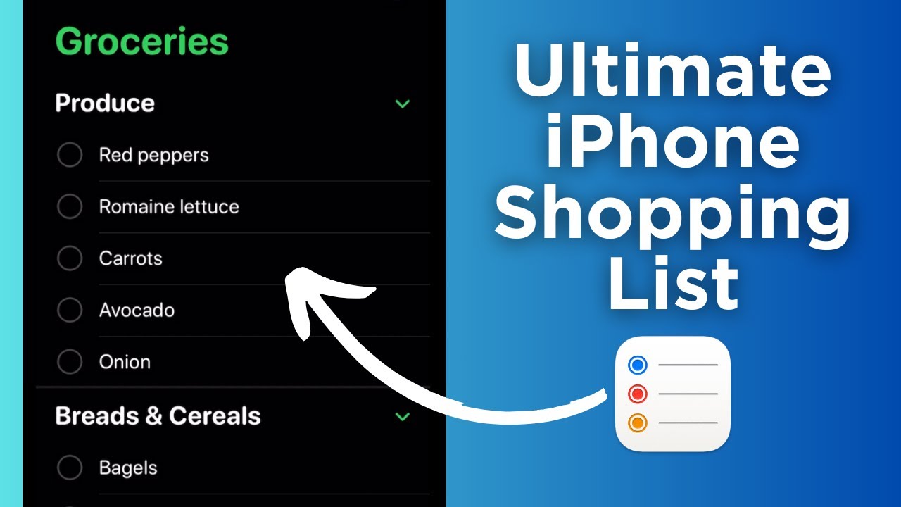 Apple Reminders Hack: Grocery Shop like a Pro - YouTube