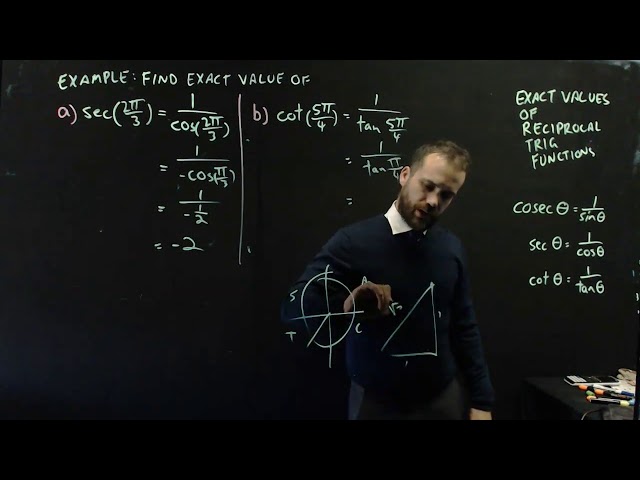 Exact values of reciprocal trigonometric functions